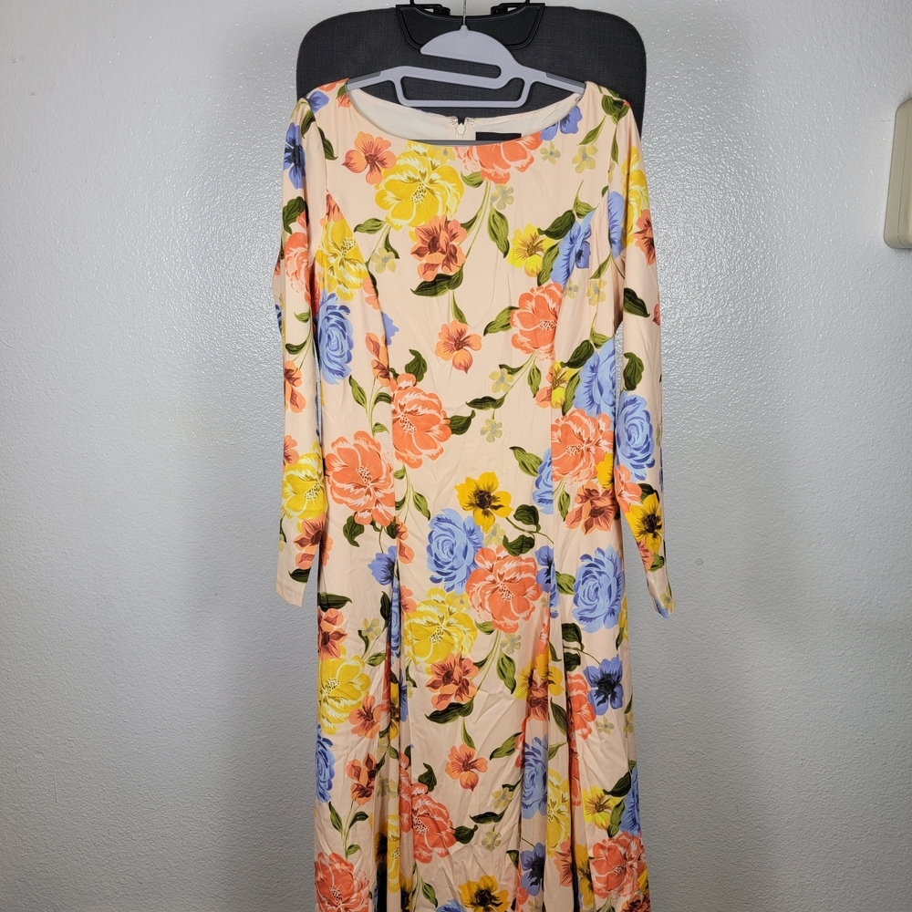 Alexia‎ Admor Elodie Floral Long Sleeve Maxi Dress Women's Size 6